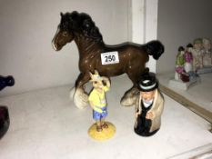 A Beswick shire horse,