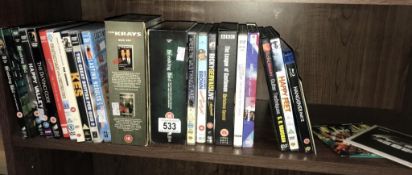 A quantity of DVD's.