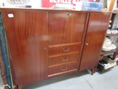 A mahogany cabinet.