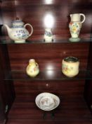 A mixed lot of china including biscuit barrel.