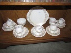 An 18 piece Queen Anne tea set.