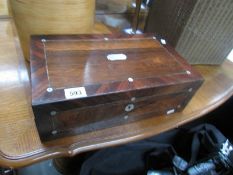 A rosewood box.