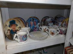 A collection of commemorative china including Aynsley loving cups, Doulton & Coalport plates etc.