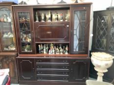 A mahogany wall unit.