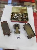 A mixed lot of men's costume jewellery including cuff links,