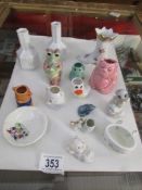 A mixed lot of small items of china etc.