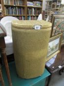 A linen bin,