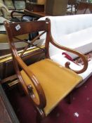 A mahogany elbow chair,