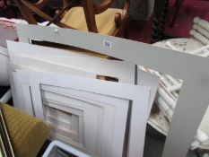 10 assorted picture frames and approximately 40 picture mounts.