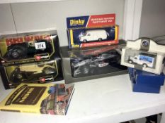 A mixed lot of die cast models including Dinky Ford Transit van, Corgi Cameo collection, Burago etc.