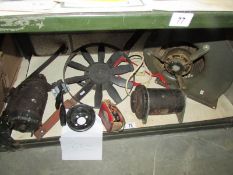 A shelf of motors, extractors etc.
