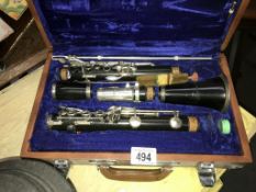 A cased Lark clarinet.