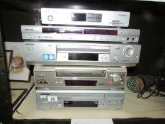 3 video recorders, a DVD player and a set top box.