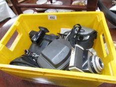 A quantity of camera's including Olympus, Brownie 44B, Polaroid etc.