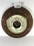 An oak barometer,.