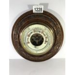 An oak barometer,.