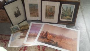 An interesting collection of Lincoln related original paintings and prints etc including Fisk,