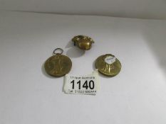 2 WW1 medals for 156TC S Malone TR CK RNR and 1390 Dvr S Lill RE together with a cap badge.