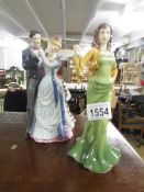 2 Royal Doulton figurines, Anniversary and Abigail.