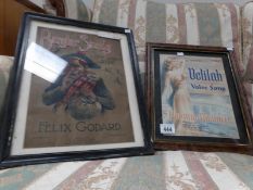 2 vintage framed and glazed music related posters.