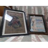 2 vintage framed and glazed music related posters.