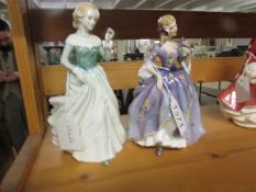 2 Royal Doulton figurines, Grace and Nicola.