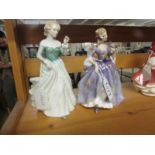 2 Royal Doulton figurines, Grace and Nicola.