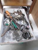 A large quantity of good silver plated cutlery.