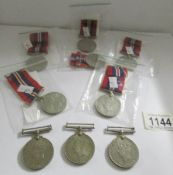 9 WW2 medals.