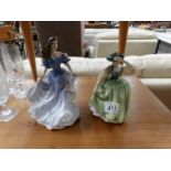 2 Royal Doulton figurines, Rebecca and Buttercup.