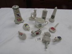 A quantity of crested china including Goss Lincoln Imp.