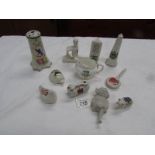 A quantity of crested china including Goss Lincoln Imp.