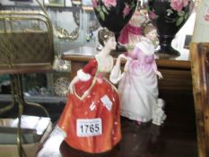 2 Royal Doulton figurines, Flower of Love and Good Companion.
