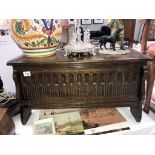 A small oak chest.