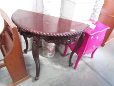 A good quality D shaped hall table.