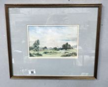 An original watercolour by Michael Aubrey entitled 'Sunny Afternoon, Dedham'.