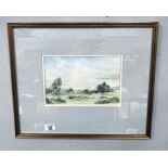 An original watercolour by Michael Aubrey entitled 'Sunny Afternoon, Dedham'.