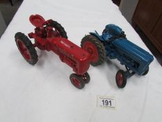 A Chad Valley Fordson tractor and one other.