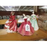 3 Royal Doulton figurines, Happy Birthday, First Waltz and Louise.