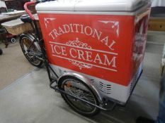 A traditional ice scream 'Stop Me and Buy One' tricycle with 8 gears (charge overnight).