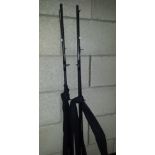 2 Carper fishing rods in bags