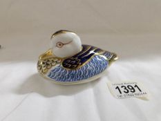 A Royal Crown Derby duck paperweight.