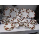 36 pieces of Royal Albert Old Country Roses first quality including teapot, milk jug, sugar bowl,