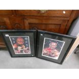 2 framed and glazed limited edition boxing prints.