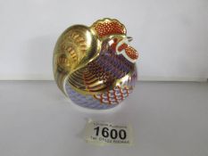 A Royal Crown Derby paperweight, Chicken.