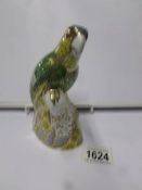 A Royal Crown Derby paperweight, Amazon Green Parrot.