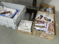 4 boxes containing a large quantity of railway locomotive postcards, many duplicates.