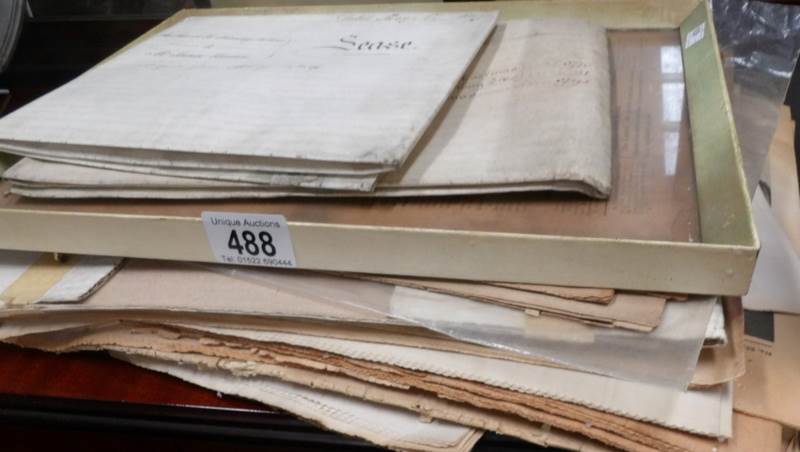 A quantity of old documents.