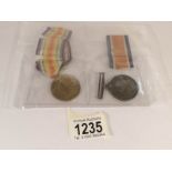 A WW1 war and victory medals for Act. Cpl. Shuttleworth, A.S.C.