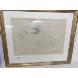 An Allan Cownie (1927-2015) pastel nude study signed Aln Cownie.